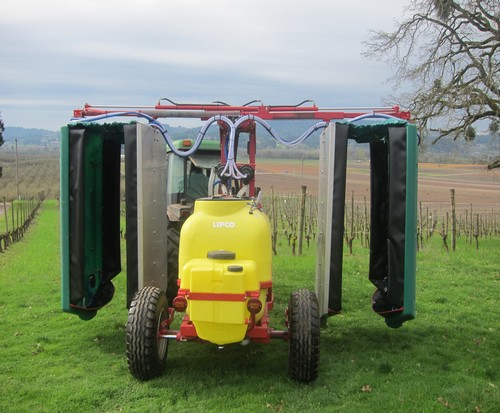 REX HILL's new Recycling Sprayer at Biodynamic, Jacob-Hart Vineyard